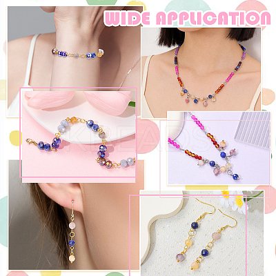 16Pcs 4 Styles October Birthstone Natural Plum Blossom Tourmaline Pendant and Connector Charms PALLOY-SW00115-1