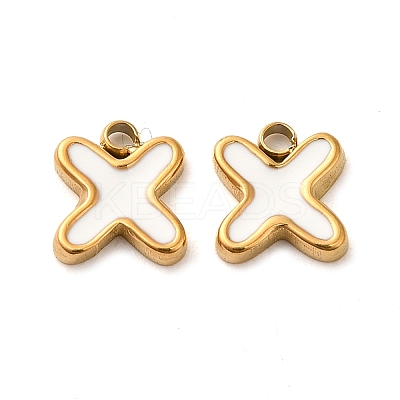 304 Stainless Steel Enamel Charms STAS-L022-292G-X-1