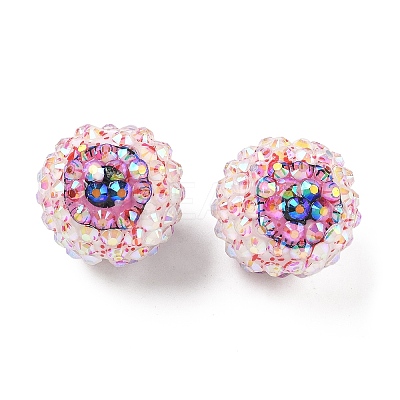 Round Resin Rhinestone Beads OACR-Z035-01A-1