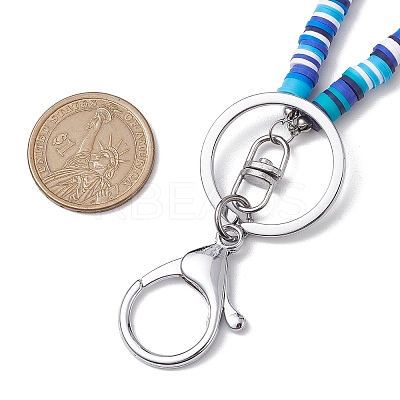 Handmade Polymer Clay ID Card Neck Strap Card Holder HJEW-JM02509-1