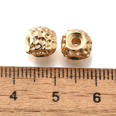 Brass Micro Pave Cubic Zirconia Beads KK-M318-39G-02-1