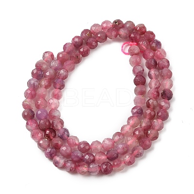 Natural Pink Tourmaline Beads Strands G-RM250101-C4-1