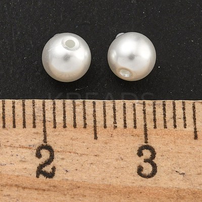 Baking Paint Pearlized Glass Pearl Round Beads HY-S004-01G-1