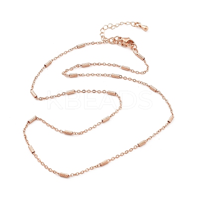 Brass Cable Chain Necklaces for Women NJEW-D302-19RG-1
