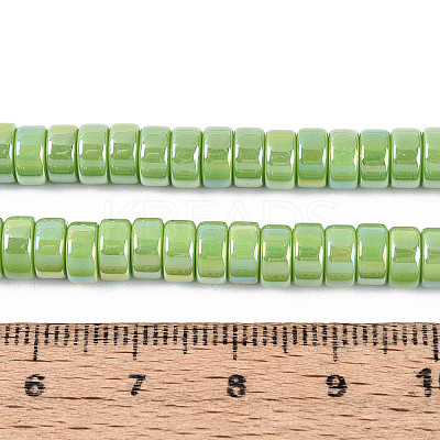 AB Color Plated Opaque Glass Beads Strands LS-GLAA-T026-3x6mm-P05-1
