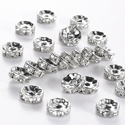 316 Surgical Stainless Steel Crystal Rhinestone Spacer Beads X-STAS-N032-03P-1