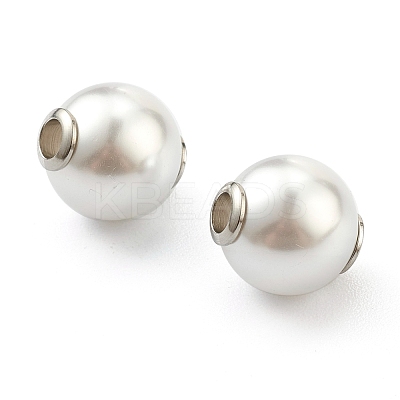 Plastic Imitation Pearl Beads STAS-Z009-01B-P-1