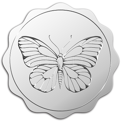 Plastic Silver Foil Embossed Picture Sticker DIY-WH0336-013-1