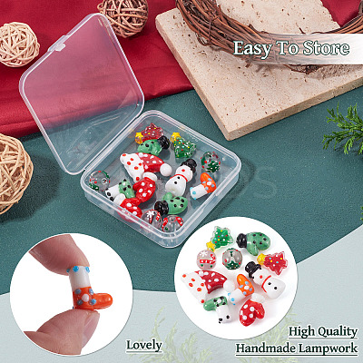 14Pcs Glass Beads LAMP-TA0002-07-1
