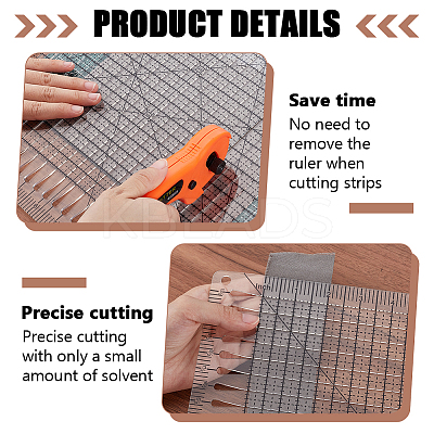 Transparent Acrylic Drawing Template Measuring Ruler TOOL-WH0039-63-1
