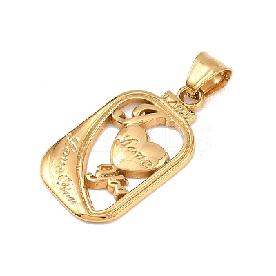 304 Stainless Steel Pendants Ion Plating(IP) STAS-K316-05G-1