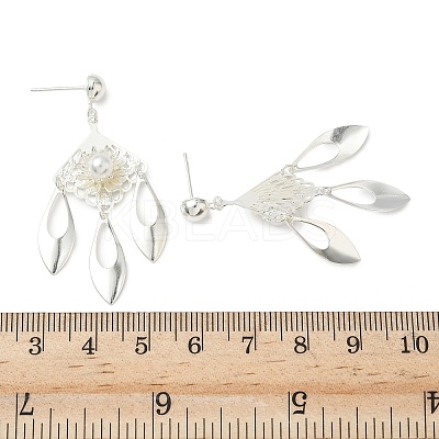 Electroplated Brass Chandelier Earrings EJEW-Z129-17S-1