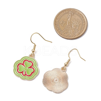 16Pair Saint Patrick's Day Theme 304 Stainless Steel Dangle Earrings EJEW-JE06170-1