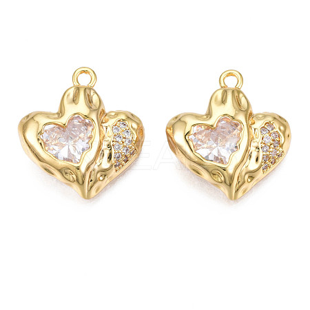 Brass Micro Pave Cubic Zirconia Pendants KK-N231-293B-1