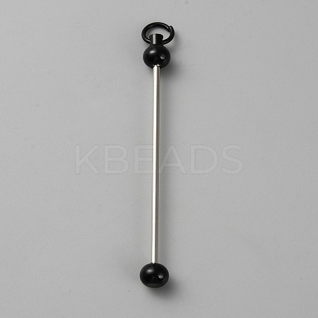 Iron Bar Beadable Keychain for Jewelry Making DIY Crafts IFIN-SZC0005-01A-05-1