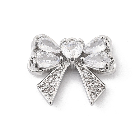 Brass Micro Pave Clear Cubic Zirconia Pendants LS-KK-K371-29C-P-1