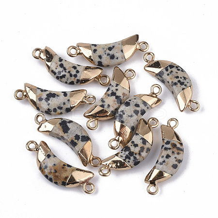 Natural Dalmatian Jasper Links connectors G-S359-054B-1