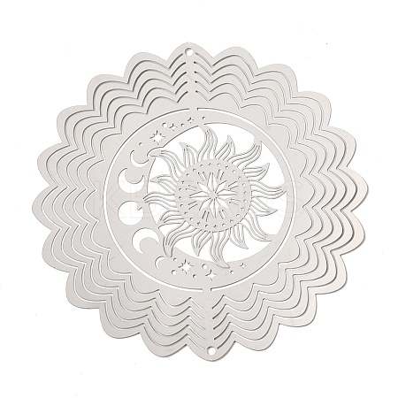 201 Stainless Steel 3D Rotating Hanging Wind Spinner STAS-C166-01C-P-1