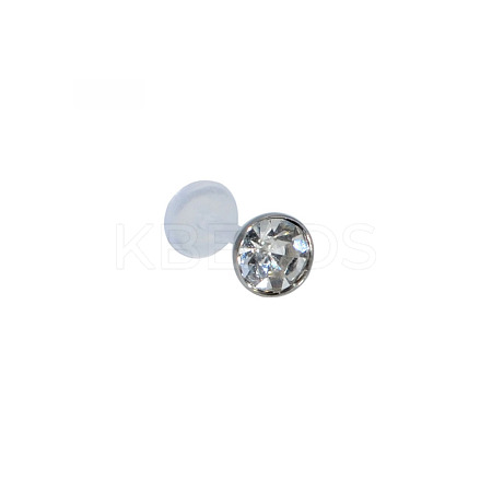 Acrylic Micro Pave Cubic Zirconia Labrets Piercing Jewely for Women Men WG00568-28-1