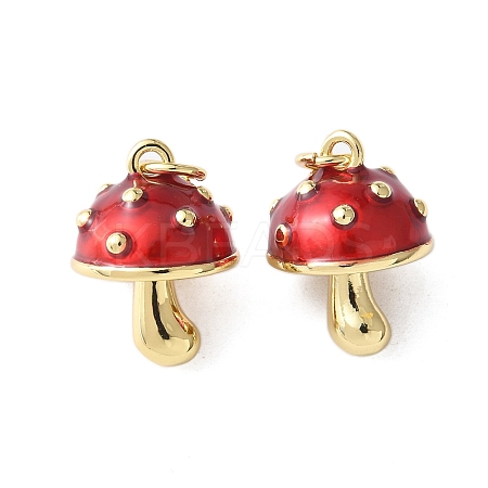 Brass Enamel Pendants KK-A252-13C-G-1