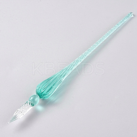Handmade Glass Dip Pen AJEW-WH0121-43E-1