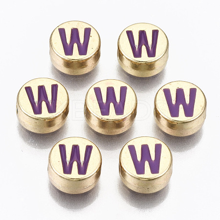Alloy Enamel Beads X-ENAM-S122-029W-RS-1