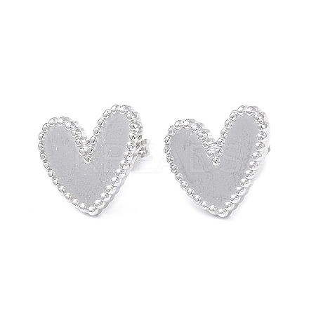 Non-Tarnish 304 Stainless Steel Heart Stud Earrings for Women EJEW-I285-09P-1
