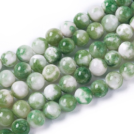 Natural Persian Jade Beads Strands G-E531-C-25-1