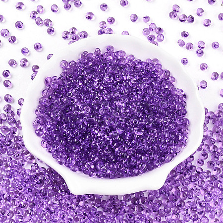 3/0 Baking Paint Glass Fringe Seed Beads SEED-A034-04F-1