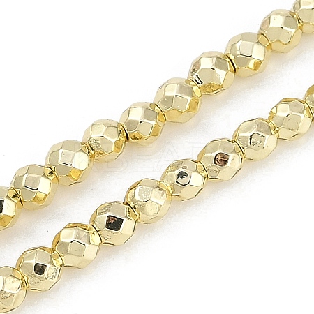 Baking Paint Electroplated Synthetic Non-magnetic Hematite Beads Strands G-H072-A01-01E-1