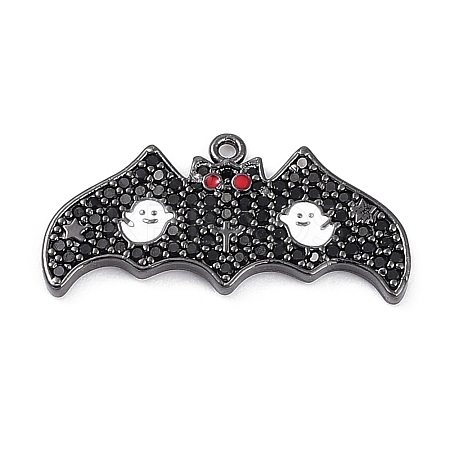 Rack Plating Brass Cubic Zirconia Pendants KK-D031-09B-01-1