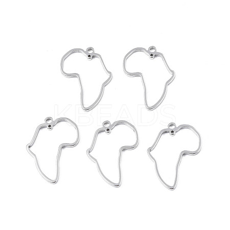 Non-Tarnish Africa Map 201 Stainless Steel Connector Charms STAS-T063-168P-1