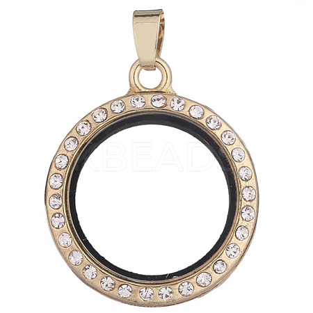 Alloy Photo Frame Pendants ALRI-WH0002-26A-LG-1