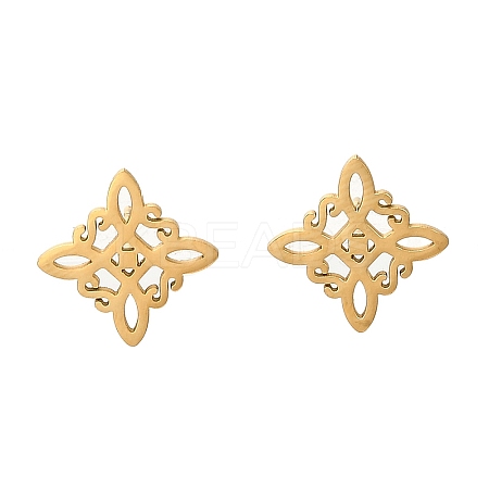304 Stainless Steel Stud Earrings LS-EJEW-M098-01B-G-1