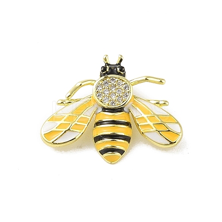 Brass Micro Pave Cubic Zirconia Pendants KK-E111-15G-1