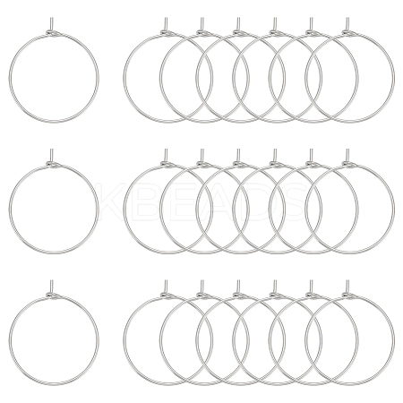 304 Stainless Steel Wine Glass Charms Rings STAS-UN0001-49P-1