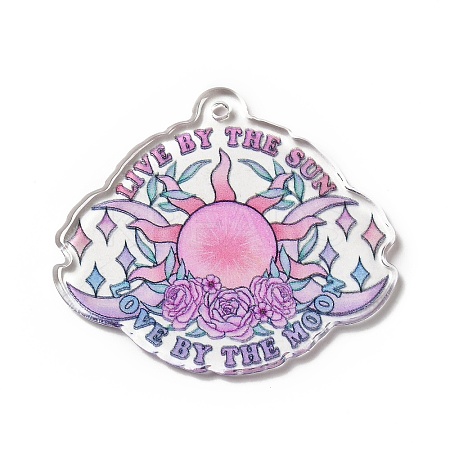 Halloween Printed Acrylic Pendants MACR-G059-04C-1