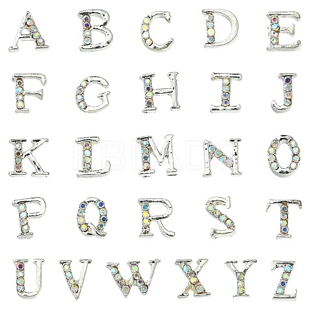 26 Letter Alloy Cabochons MRMJ-R129-97D-1