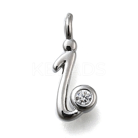 Brass Micro Pave Cubic Zirconia Pendants KK-B132-12P-I-1