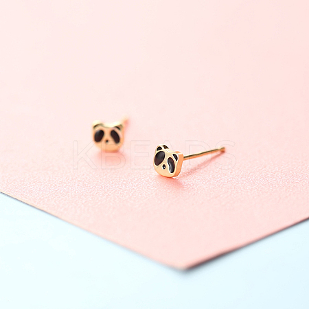 Brass Micro Pave Clear Cubic Zirconia Stud Earrings FS-WGE47D1-16-1