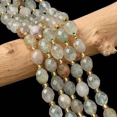 Natural Green Rutilated Quartz Beads Strands G-F809-A05-01-1
