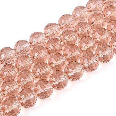 Transparent Glass Bead Strands GLAA-R095-8mm-34-1