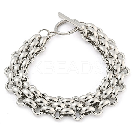 Tarnish Resistant 304 Stainless Steel Link Chain Bracelets BJEW-P315-01A-P-1