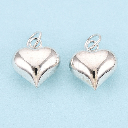 925 Sterling Silver Heart Charms STER-T008-32S-01-1