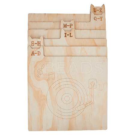 Wood Vinyl Record Divider WOOD-WH0124-92C-1
