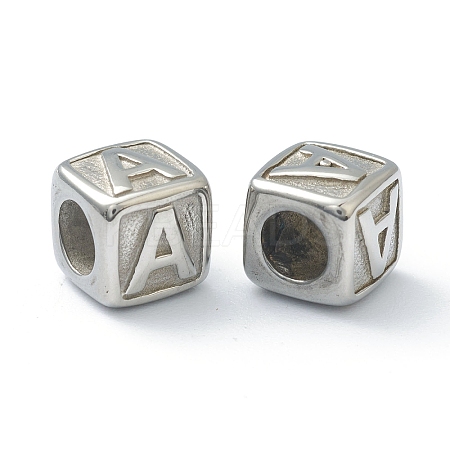 Tarnish Resistant 304 Stainless Steel European Beads STAS-H145-01A-P-1