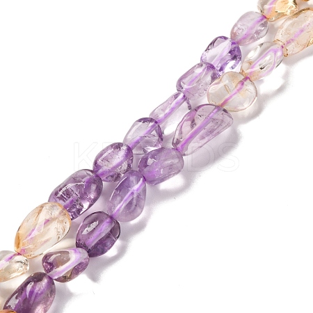 Natural Amethyst & Citrine Beads Strands G-L610-B06-01-1