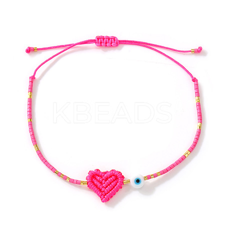 Glass Seed Bead & Glass Braided Bead Bracelets PP1183-7-1