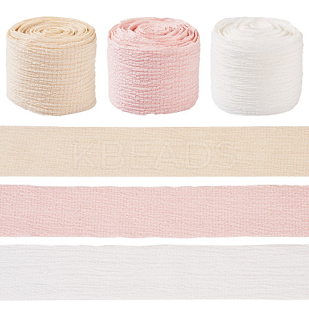 9 Yards 3 Colors Polycotton Pleated Ribbon OCOR-TA0002-07B-1