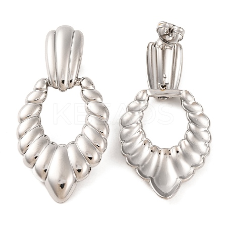 Non-Tarnish 304 Stainless Steel Stud Dangle Earrings LS-EJEW-G395-23P-1